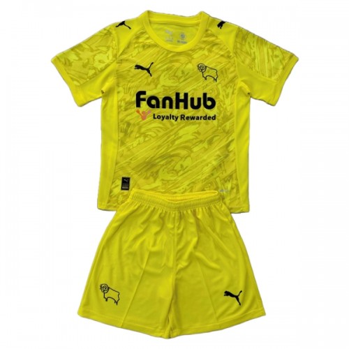 Maillot de Gardien Derby County 2025-26 Jaune Pour Enfant Maillot de Gardien Derby County 2025-26 Jaune Pour Enfant