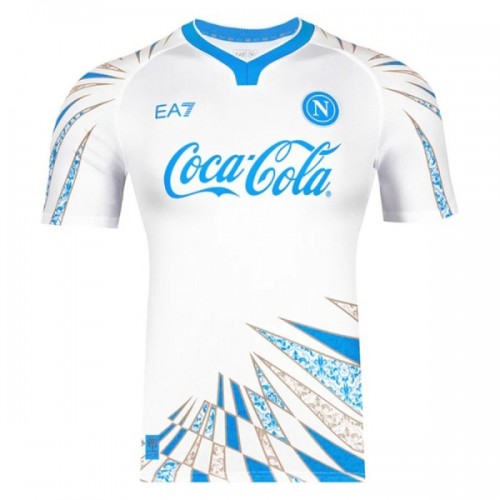 Maillot de Supporter SSC Naples Pre-Match 2025-26 Blanche Pour Homme Maillot de Supporter SSC Naples Pre-Match 2025-26 Blanche Pour Homme