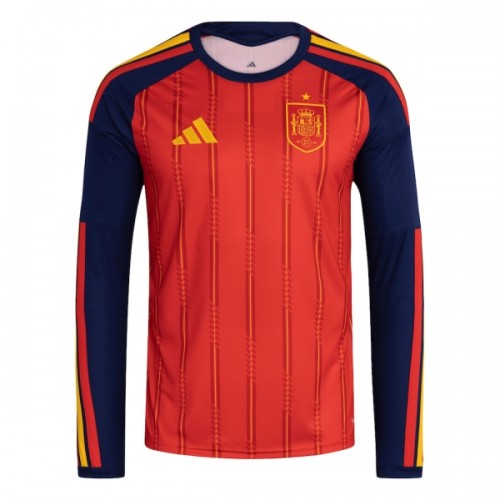 Maillot à Manches Longues Espagne Domicile Coupe du Monde 2026 Pour Homme Maillot à Manches Longues Espagne Domicile Coupe du Monde 2026 Pour Homme