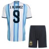 Maillot de Supporter Argentine J. Alvarez 9 Domicile Coupe du Monde 2026 Pour Enfant