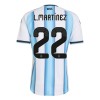 Maillot de Supporter Argentine Lautaro Martinez 22 Domicile Coupe du Monde 2026 Pour Homme