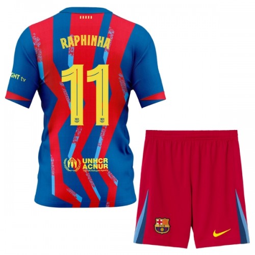 Maillot de Supporter FC Barcelone Raphinha 11 Quatrième 2025-26 Pour Enfant Maillot de Supporter FC Barcelone Raphinha 11 Quatrième 2025-26 Pour Enfant
