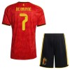 Maillot de Supporter Belgique De Bruyne 7 Domicile Coupe du Monde 2026 Pour Enfant