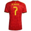 Maillot de Supporter Belgique De Bruyne 7 Domicile Coupe du Monde 2026 Pour Enfant