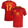 Maillot de Supporter Belgique De Ketelaere 17 Domicile Coupe du Monde 2026 Pour Homme