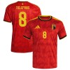 Maillot de Supporter Belgique Tielemans 8 Domicile Coupe du Monde 2026 Pour Homme
