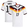 Maillot de Supporter Allemagne Wirtz 17 Domicile Coupe du Monde 2026 Pour Homme