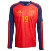 Maillot à Manches Longues Espagne Lamine Yamal 19 Domicile Coupe du Monde 2026 Pour Homme