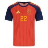 Maillot de Supporter Espagne Cucurella 22 Domicile Coupe du Monde 2026 Pour Homme