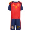 Maillot de Supporter Espagne Williams JR 17 Domicile Coupe du Monde 2026 Pour Enfant