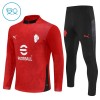 AC Milan Sweat d'Entraînement Quarter-Zip 2025-26 Rouge Pour Enfant