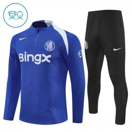 Chelsea Sweat d'Entraînement Quarter-Zip 2025-26 Bleue Pour Enfant Chelsea Sweat d'Entraînement Quarter-Zip 2025-26 Bleue Pour Enfant