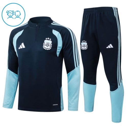Argentine Sweat d'Entraînement Quarter-Zip 2026-27 Marine Pour Enfant Argentine Sweat d'Entraînement Quarter-Zip 2026-27 Marine Pour Enfant