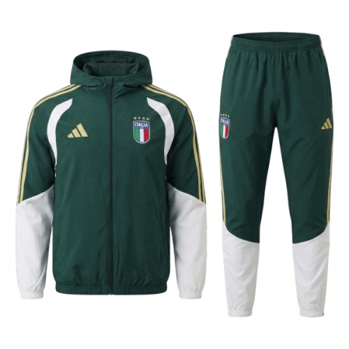 Italie Veste à Capuche 2026-27 Verte Pour Homme Italie Veste à Capuche 2026-27 Verte Pour Homme