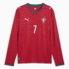 Maillot à Manches Longues Portugal Ronaldo 7 Domicile Coupe du Monde 2026 Pour Homme