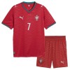 Maillot de Supporter Portugal Ronaldo 7 Domicile Coupe du Monde 2026 Pour Enfant