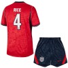 Maillot de Supporter Angleterre Rice 4 Extérieur Coupe du Monde 2026 Pour Enfant