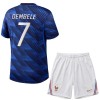 Maillot de Supporter France O. Dembele 7 Domicile Coupe du Monde 2026 Pour Enfant