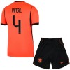 Maillot de Supporter Pays-Bas Virgil 4 Domicile Coupe du Monde 2026 Pour Enfant