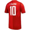 Maillot de Supporter Canada J. David 10 Domicile Coupe du Monde 2026 Pour Homme