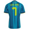 Maillot de Supporter Colombie Luis Diaz 7 Extérieur Coupe du Monde 2026 Pour Homme