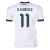 Maillot de Supporter Mexique S.Gimenez 11 Extérieur Coupe du Monde 2026 Pour Homme