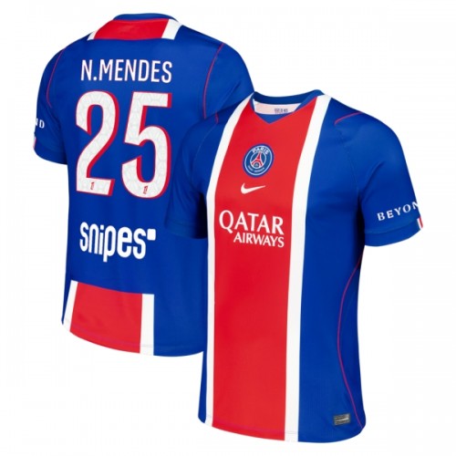 Maillot de Supporter Paris Saint-Germain Nuno Mendes 25 Domicile 2026-27 Pour Homme Maillot de Supporter Paris Saint-Germain Nuno Mendes 25 Domicile 2026-27 Pour Homme