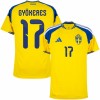 Maillot de Supporter Suède Gyokeres 17 Domicile Coupe du Monde 2026 Pour Homme Maillot de Supporter Suède Gyokeres 17 Domicile Coupe du Monde 2026 Pour Homme