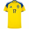 Maillot de Supporter Suède Gyokeres 17 Domicile Coupe du Monde 2026 Pour Homme