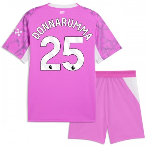 Maillot de Gardien Manchester City Donnarumma 25 Extérieur 2026-27 Rose Pour Enfant Maillot de Gardien Manchester City Donnarumma 25 Extérieur 2026-27 Rose Pour Enfant