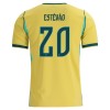 Maillot de Supporter Brésil Estevao 20 Domicile Coupe du Monde 2026 Pour Homme