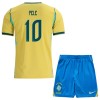 Maillot de Supporter Brésil Pele 10 Domicile Coupe du Monde 2026 Pour Enfant