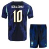 Maillot de Supporter Brésil Ronaldinho 10 Extérieur Coupe du Monde 2026 Pour Enfant