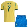 Maillot de Supporter Brésil Vini JR. 7 Domicile Coupe du Monde 2026 Pour Enfant