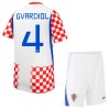 Maillot de Supporter Croatie Gvardiol 4 Domicile Coupe du Monde 2026 Pour Enfant