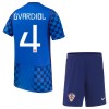 Maillot de Supporter Croatie Gvardiol 4 Extérieur Coupe du Monde 2026 Pour Enfant
