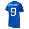Maillot de Supporter Croatie Kramaric 9 Extérieur Coupe du Monde 2026 Pour Homme