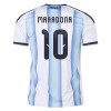 Maillot de Supporter Argentine Maradona 10 Domicile Coupe du Monde 2026 Pour Enfant