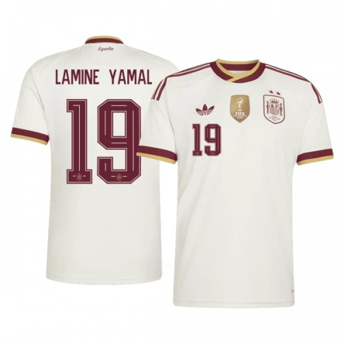 Maillot de Supporter Espagne 2 Stars Lamine Yamal 19 Extérieur Coupe du Monde 2026 Pour Homme Maillot de Supporter Espagne 2 Stars Lamine Yamal 19 Extérieur Coupe du Monde 2026 Pour Homme