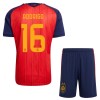 Maillot de Supporter Espagne 2 Stars Rodrigo 16 Domicile Coupe du Monde 2026 Pour Enfant Maillot de Supporter Espagne 2 Stars Rodrigo 16 Domicile Coupe du Monde 2026 Pour Enfant