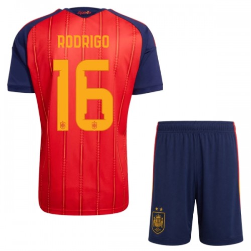 Maillot de Supporter Espagne 2 Stars Rodrigo 16 Domicile Coupe du Monde 2026 Pour Enfant Maillot de Supporter Espagne 2 Stars Rodrigo 16 Domicile Coupe du Monde 2026 Pour Enfant
