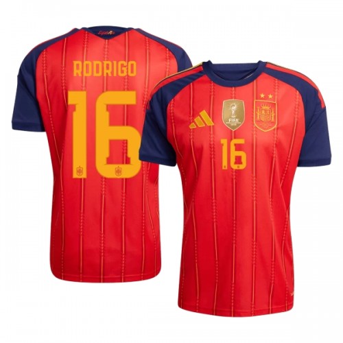 Maillot de Supporter Espagne 2 Stars Rodrigo 16 Domicile Coupe du Monde 2026 Pour Homme Maillot de Supporter Espagne 2 Stars Rodrigo 16 Domicile Coupe du Monde 2026 Pour Homme