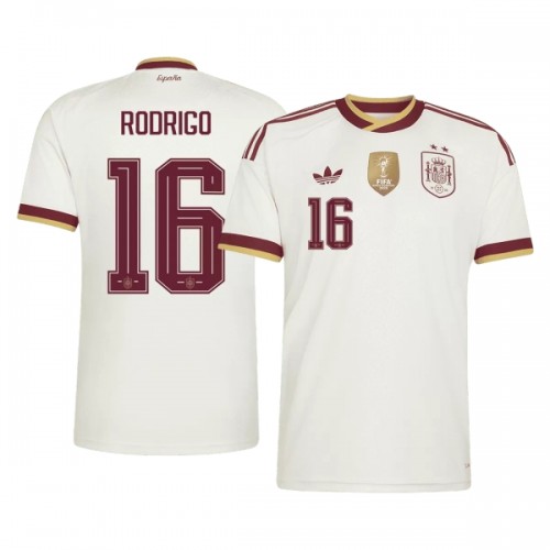 Maillot de Supporter Espagne 2 Stars Rodrigo 16 Extérieur Coupe du Monde 2026 Pour Homme Maillot de Supporter Espagne 2 Stars Rodrigo 16 Extérieur Coupe du Monde 2026 Pour Homme