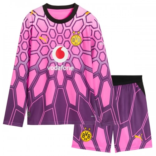 Maillot de Gardien à Manches Longues Borussia Dortmund Extérieur 2026-27 Rose Pour Enfant Maillot de Gardien à Manches Longues Borussia Dortmund Extérieur 2026-27 Rose Pour Enfant