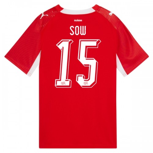 Maillot de Supporter Suisse Djibril Sow 15 Domicile Coupe du Monde 2026 Pour Homme Maillot de Supporter Suisse Djibril Sow 15 Domicile Coupe du Monde 2026 Pour Homme
