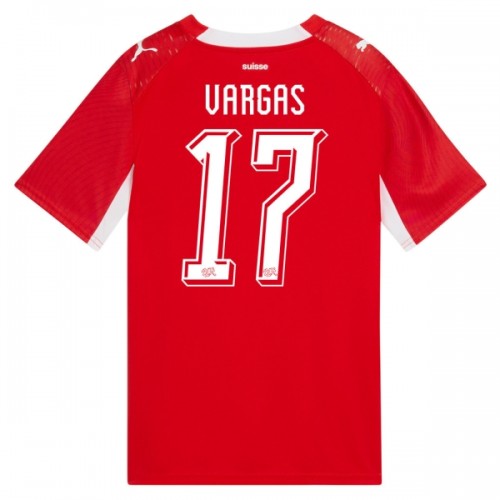 Maillot de Supporter Suisse Vargas 17 Domicile Coupe du Monde 2026 Pour Homme Maillot de Supporter Suisse Vargas 17 Domicile Coupe du Monde 2026 Pour Homme