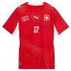Maillot de Supporter Suisse Vargas 17 Domicile Coupe du Monde 2026 Pour Homme