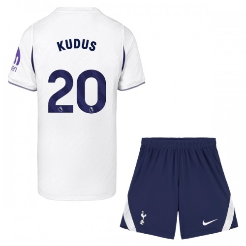 Maillot de Supporter Tottenham Hotspur Kudus 20 Domicile 2026-27 Pour Enfant Maillot de Supporter Tottenham Hotspur Kudus 20 Domicile 2026-27 Pour Enfant