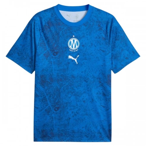 Maillot de Supporter Olympique de Marseille Pre-Match 2026-27 Bleue Pour Homme Maillot de Supporter Olympique de Marseille Pre-Match 2026-27 Bleue Pour Homme