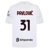 Maillot de Supporter AC Milan Pavlovic 31 Extérieur 2026-27 Pour Homme Maillot de Supporter AC Milan Pavlovic 31 Extérieur 2026-27 Pour Homme